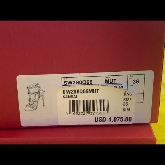 Valentino Shoes Rockstud Mesh Stud Stiletto Sandal - Picture 8 of 14